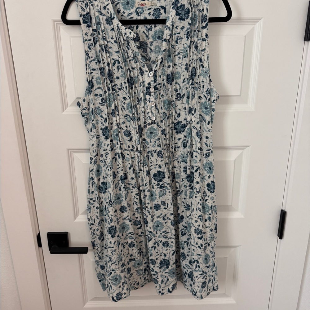 Faherty Floral Sleeveless Mini Dress